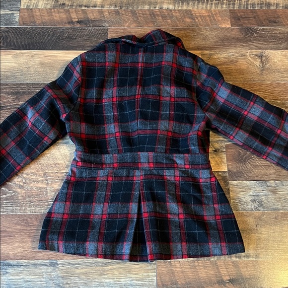 2 Piece Dressy Winter Jacket Coat Lot 1 Herringbone, 1 Plaid Print Size Medium - Picture 12 of 12